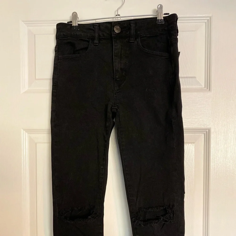 Distressed High Rise Jegging - Picture 2 of 6